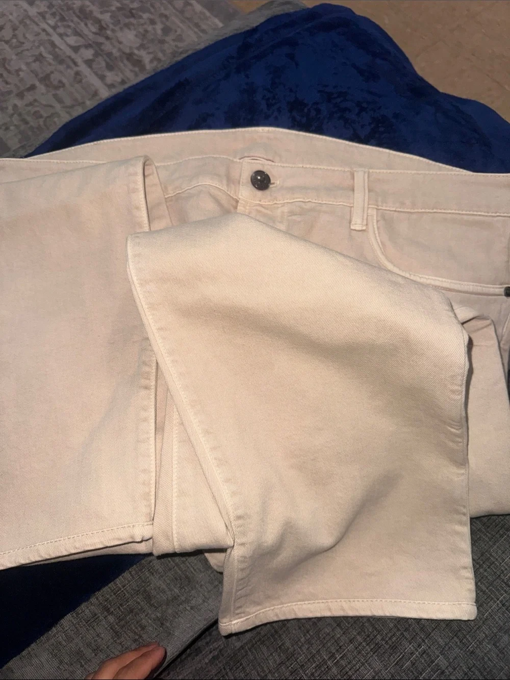 Loro Piana Men's Cream Slim-Straight Jeans
